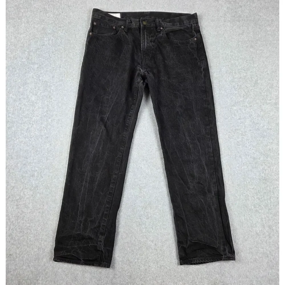 Gap Mens 34x29 Black Straight Leg Jeans